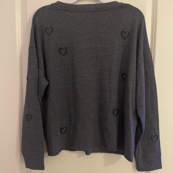 Splendid W’s Amour Sweatshirt Heather Charcoal in Size Medium - Picture 6 of 10